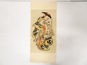 無款（鳥居清信）　竹中庄太夫の踊り姿　手摺浮世絵木版画